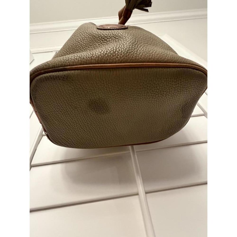 vintage Dooney & Bourke All-Weather Leather drawstring bucket bag in the taupe - Picture 4 of 15